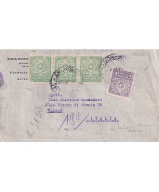 1952 Paraguay aerea via Lisbona Roma