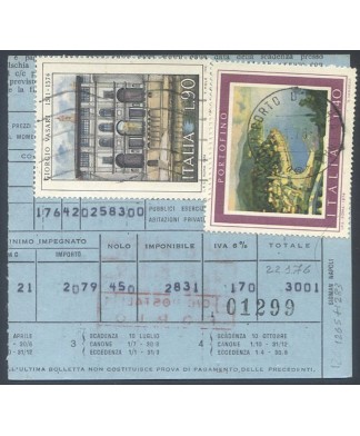 1976 ricevuta di conto corrente postale spedita come fattura commerciale