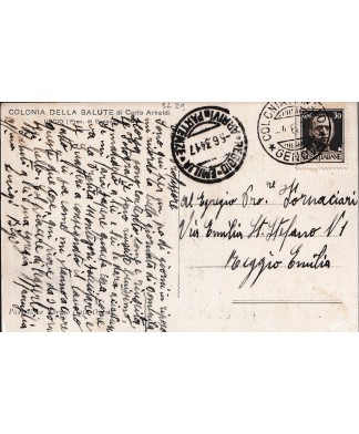1934 Colonia Arnaldi (Genova) - Annullo a cerchio su cartolina