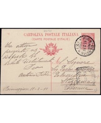 1911 cartolina postale Riomaggiore Farmacia Popolare Antonio Daddi