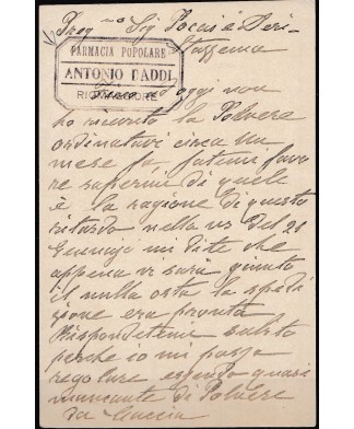 1911 cartolina postale Riomaggiore Farmacia Popolare Antonio Daddi