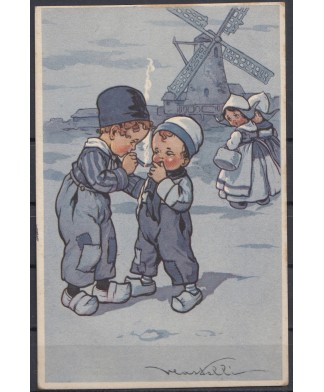 1925 bambini fumo illustratore Martelli usata