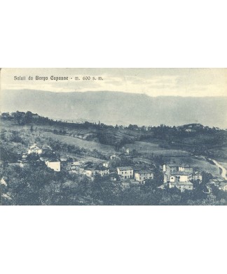 1929 Leoni c. 5 tinte differenti su cartolina illustrata - Borgo Capanne  (Bologna)