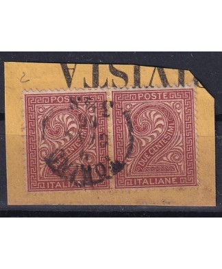 1863 cifra c. 2 bruno rosso tiratura Londra