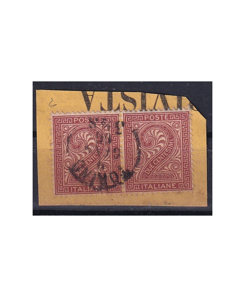 1863 cifra c. 2 bruno rosso tiratura Londra