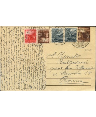 1947 cartolina postale L. 3...