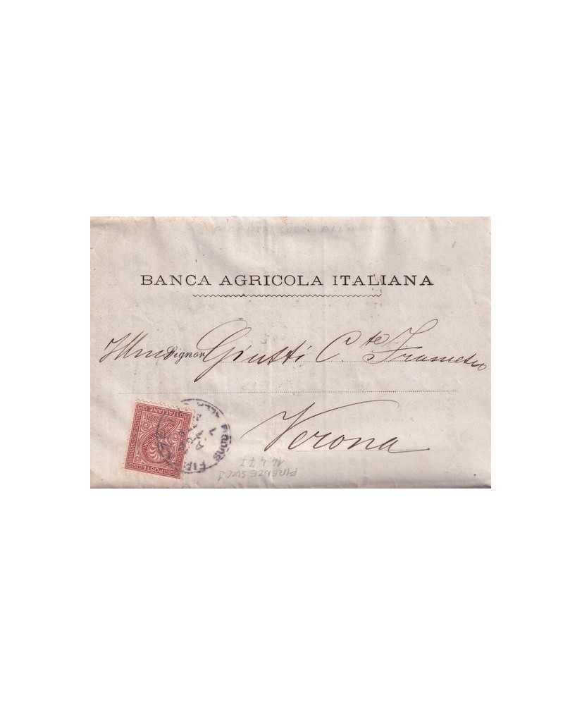 1877 banca agricola Firenze succ. 1 circolare