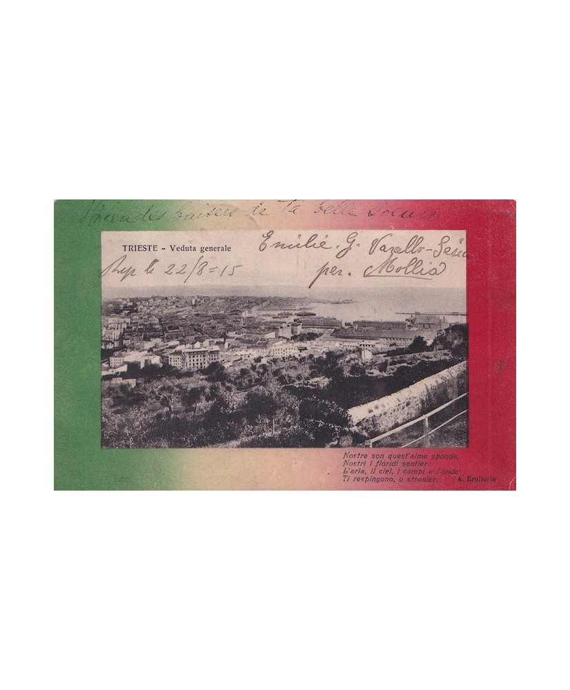 1915 cartolina annullo Mollia (Vercelli)