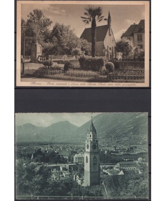 1927 / 34 cartoline 2 ambulanti differenti Malles-Bolzano