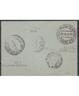 1940 biglietto postale Ambulante Lecce – Novoli – Gagliano e Pescara – Brindisi – Lecce