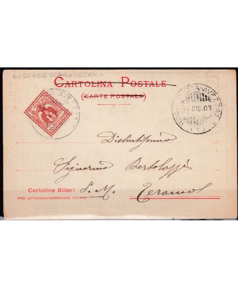 1903 cartolina L. Manon e Ambulante Rocchetta - Avezzano