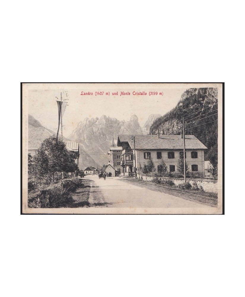 Cartolina 1913 Landro Monte Cristallo (Bolzano) animata