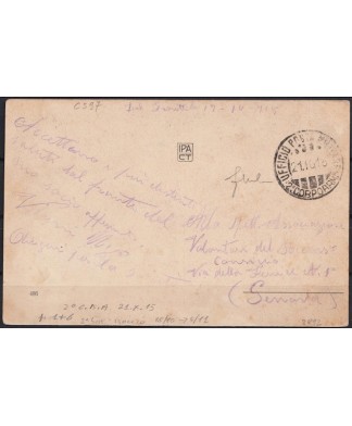 1915 cartolina umoristica ufficio PM 2° CDA