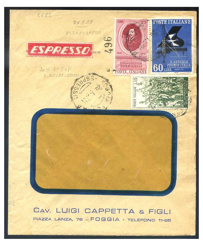 1959 commemorativi uso improprio come espresso