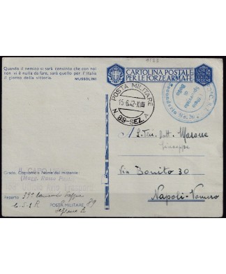 1942 cartolina franchigia...