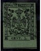 Antichi Stati Italiani - 1855 - Modena 1855 c. 5 con punto - Verde oli