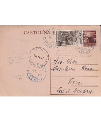 Arabba – Livinalongo (Belluno) - 1947 cartolina postale per Verla